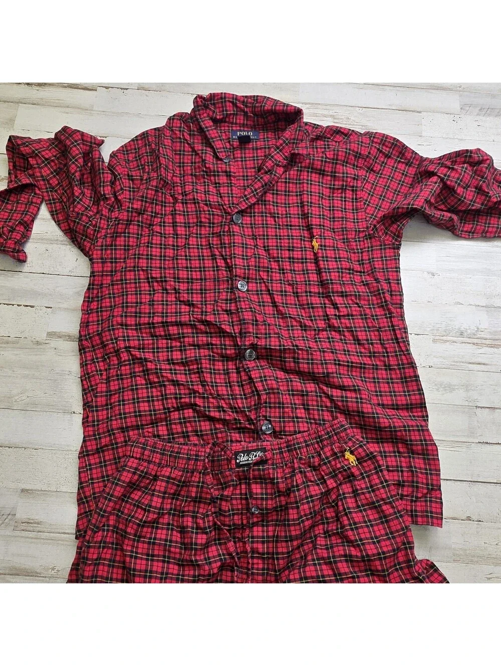 Polo Ralph Lauren Men's 2-Piece Plaid Sleepwear Pajama Set - Men's MED